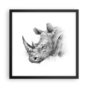 Poster in cornice nera - Ritratto africano - 40x40 cm