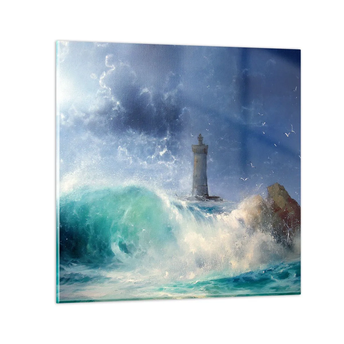 Quadro su vetro - In difesa contro gli elementi - 30x30 cm