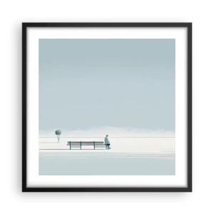 Poster in cornice nera - Si, aspetto. - 50x50 cm