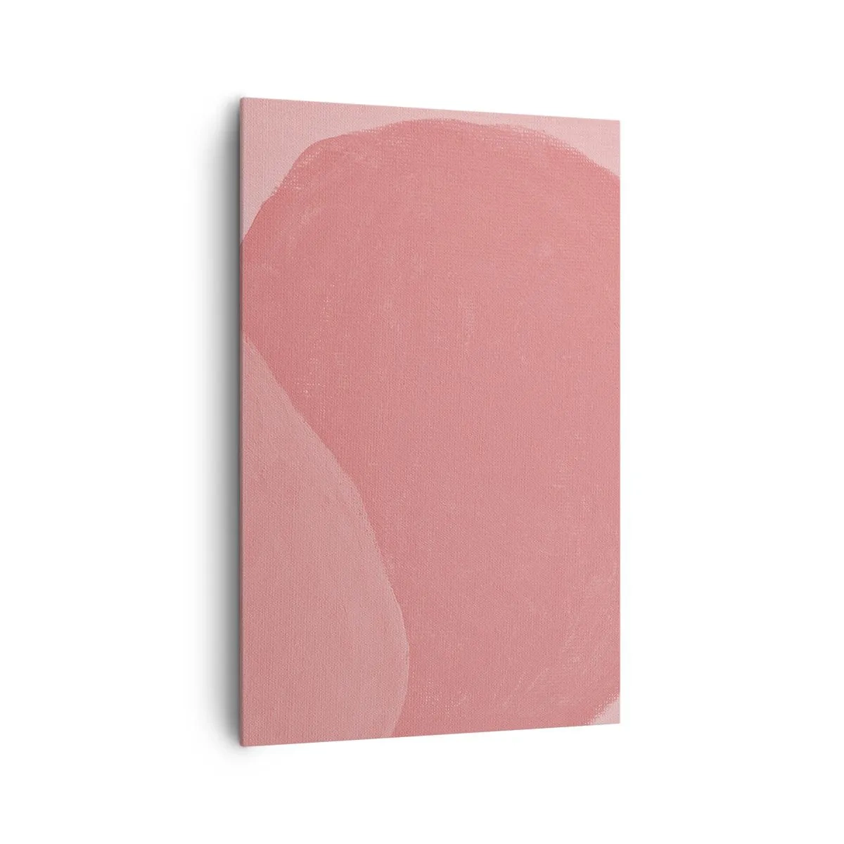 Quadro su tela - Stampe su Tela - Delicata astrazione nei toni del rosa, forme organiche e minimalismo - 80x120cm - Composizione organica in rosa - Decorazione murale moderna per soggiorno e camera da letto ARTTOR