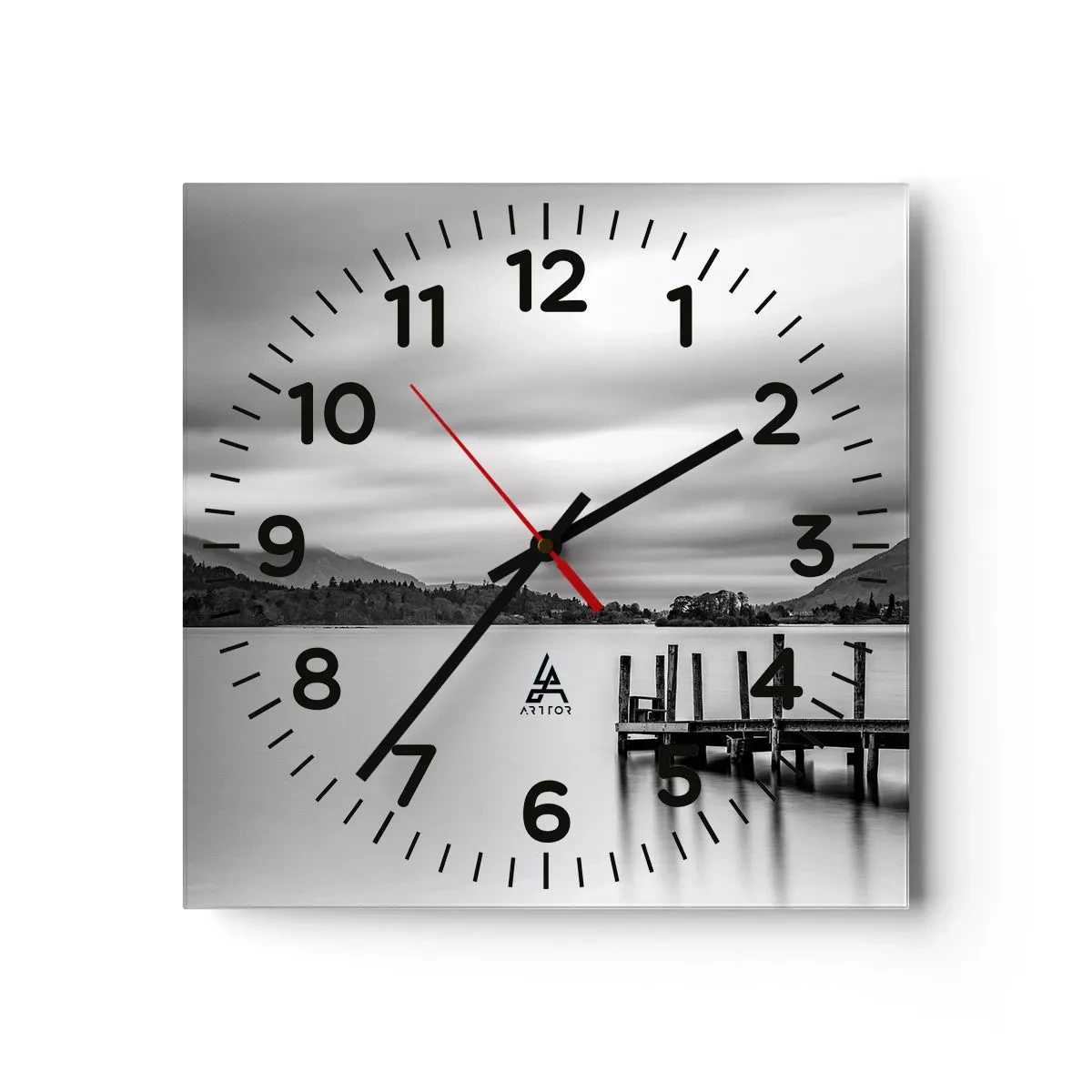Orologio da parete - Orologio in Vetro - Mitezza e forza - 30x30 cm