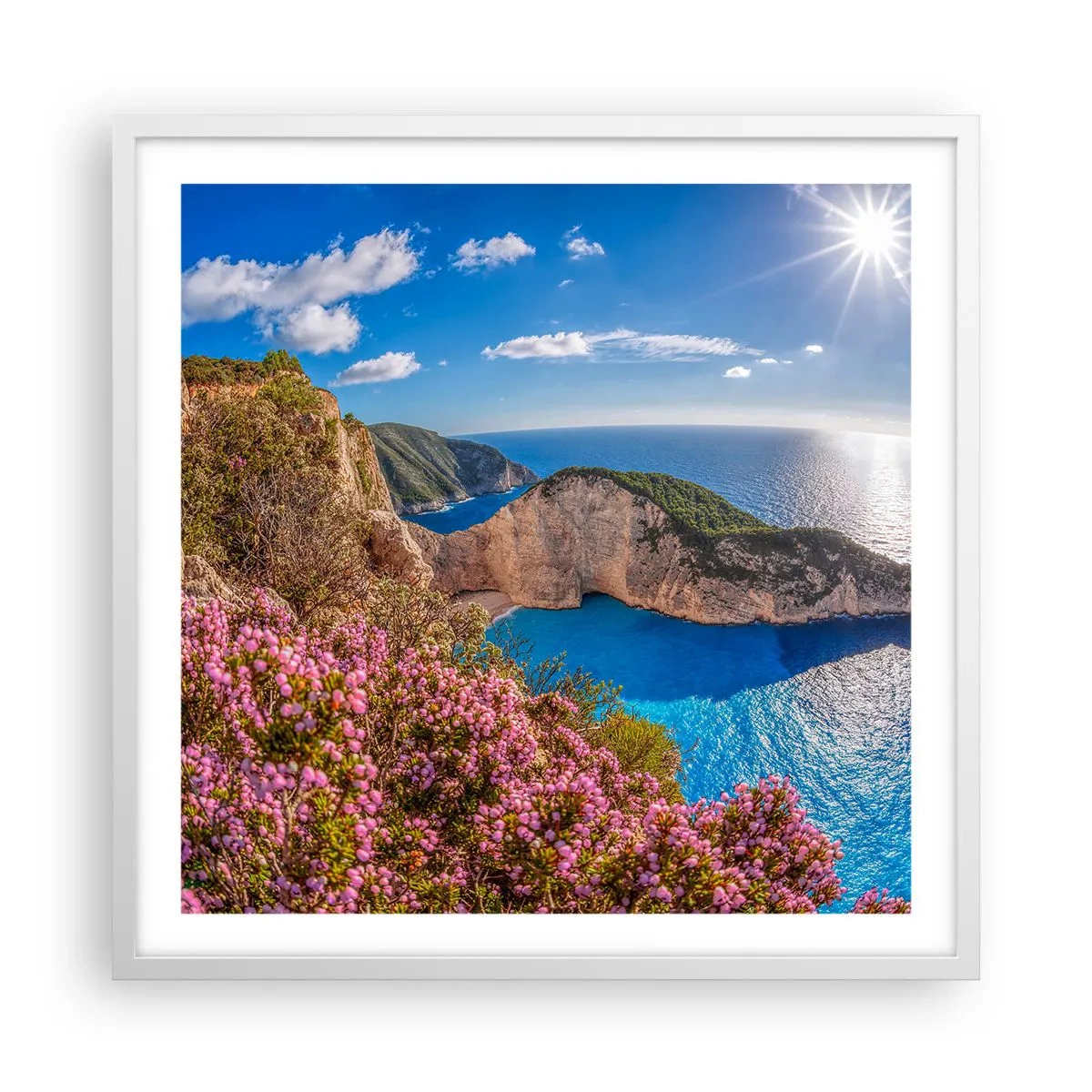 Poster in cornice bianca - Le mie grosse vacanze greche - 60x60 cm