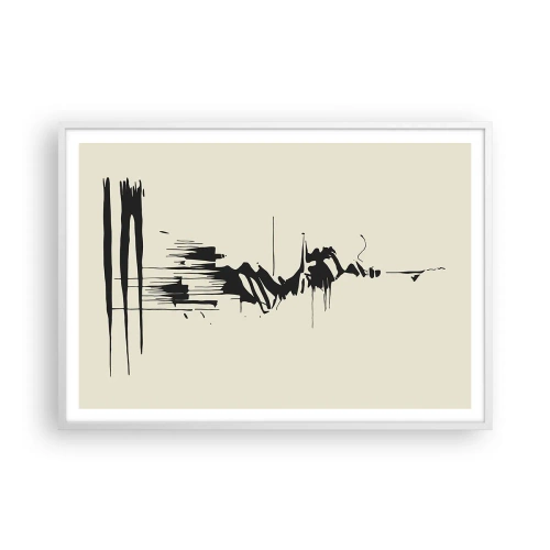 Poster in cornice bianca - Astrazione frettolosa - 100x70 cm