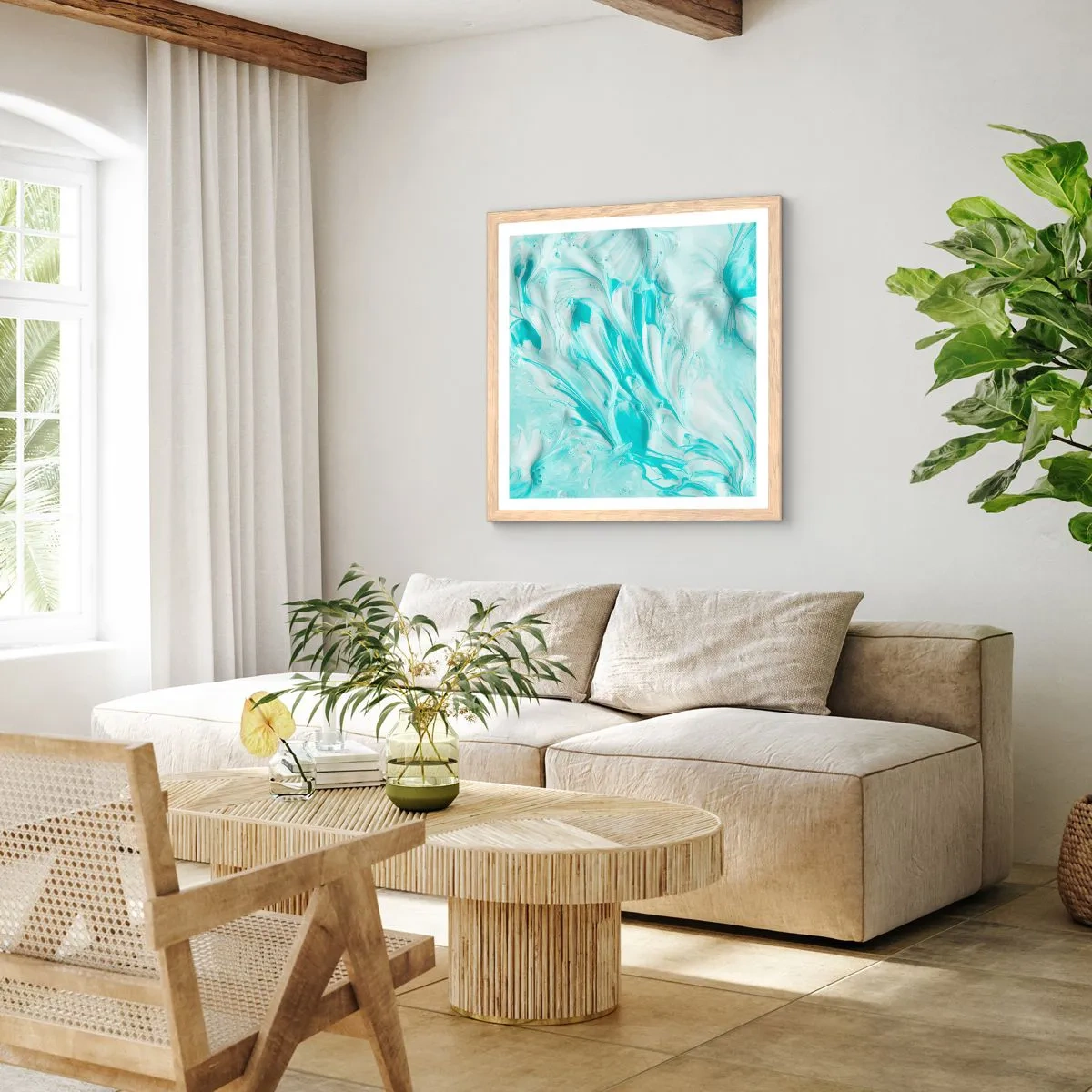 Poster in cornice rovere chiaro - Insieme per sempre - 30x30 cm