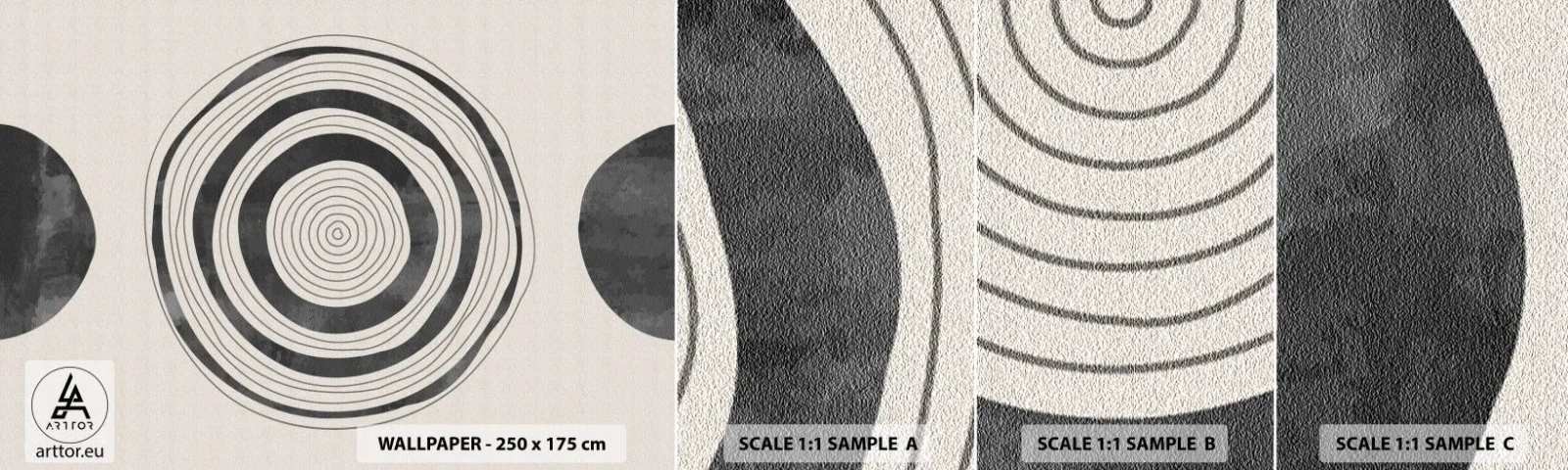 Campione di Fotomurale Adesivo Deluxe Sticker - Conta ciò che sta in mezzo - Ruote, Minimalista, Contemporaneo - 100x30 cm