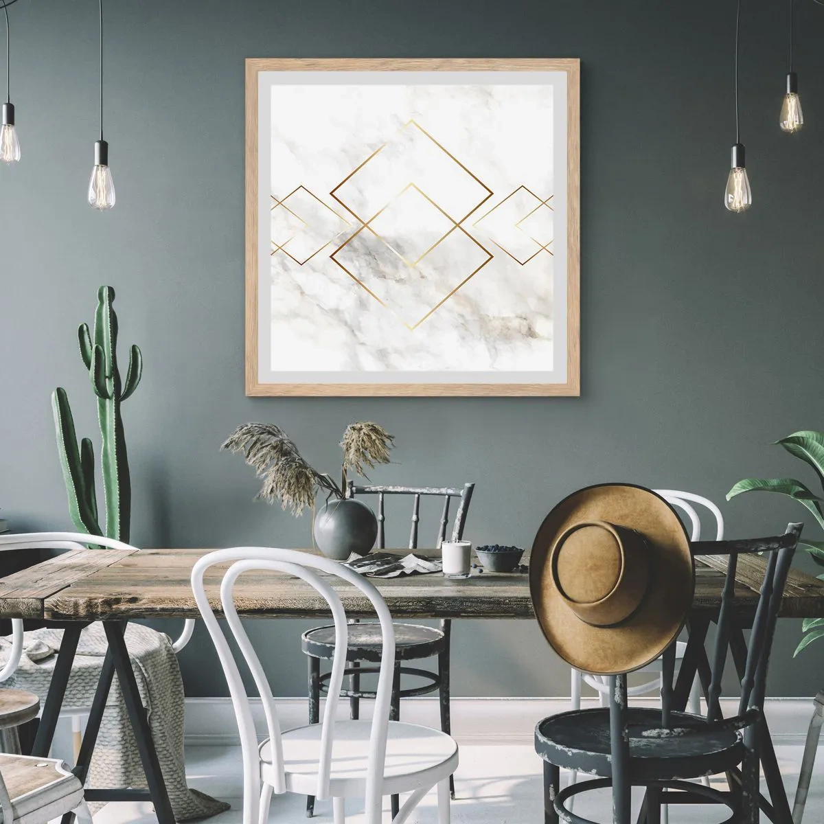 Poster in cornice rovere chiaro - Vista sull'infinito - 40x40 cm