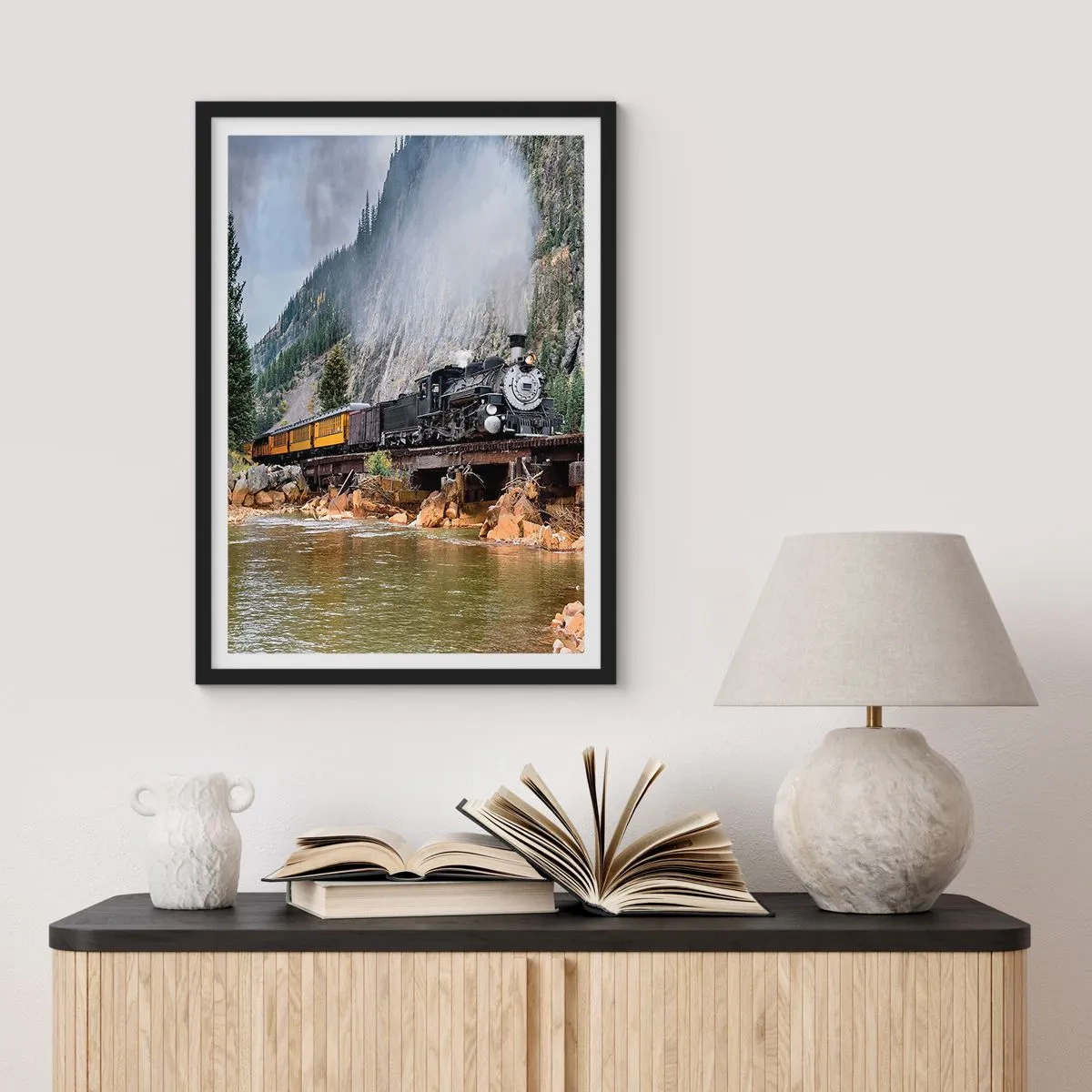 Poster in cornice nera - Dove andiamo? - 40x50 cm