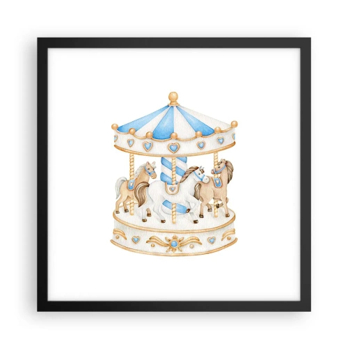 Poster in cornice nera - Dolce infanzia - 40x40 cm