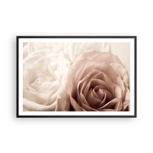 Poster in cornice nera - Nel cuore della rosa - 91x61 cm
