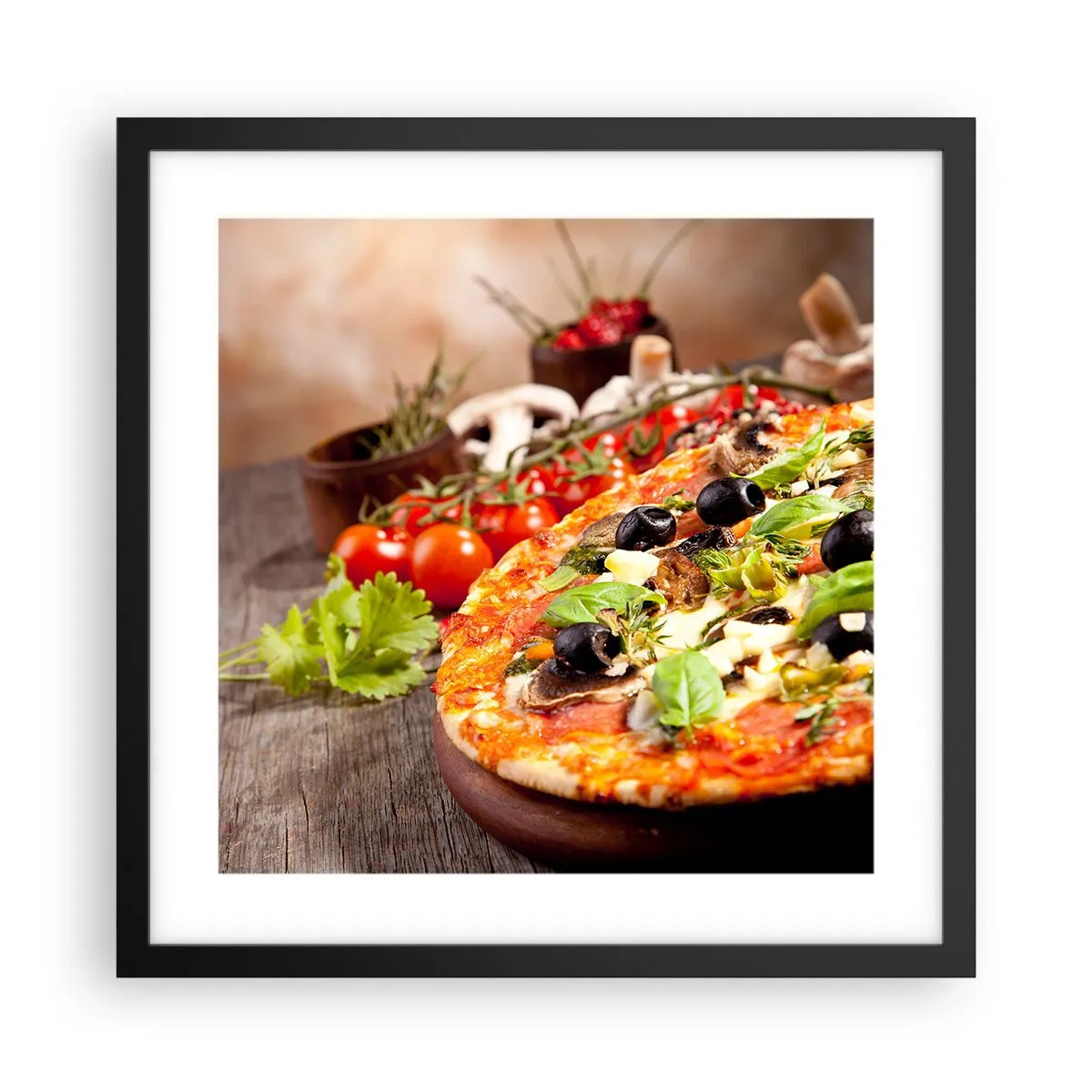 Poster in cornice nera - Con ingredienti tellurici - 40x40 cm