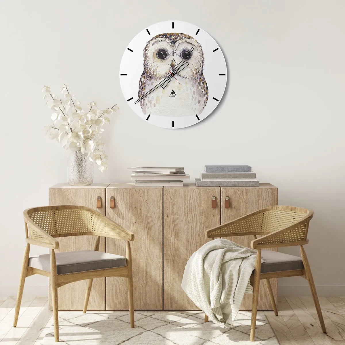 Orologio da parete - Orologio in Vetro - Guardami negli occhi - 40x40 cm