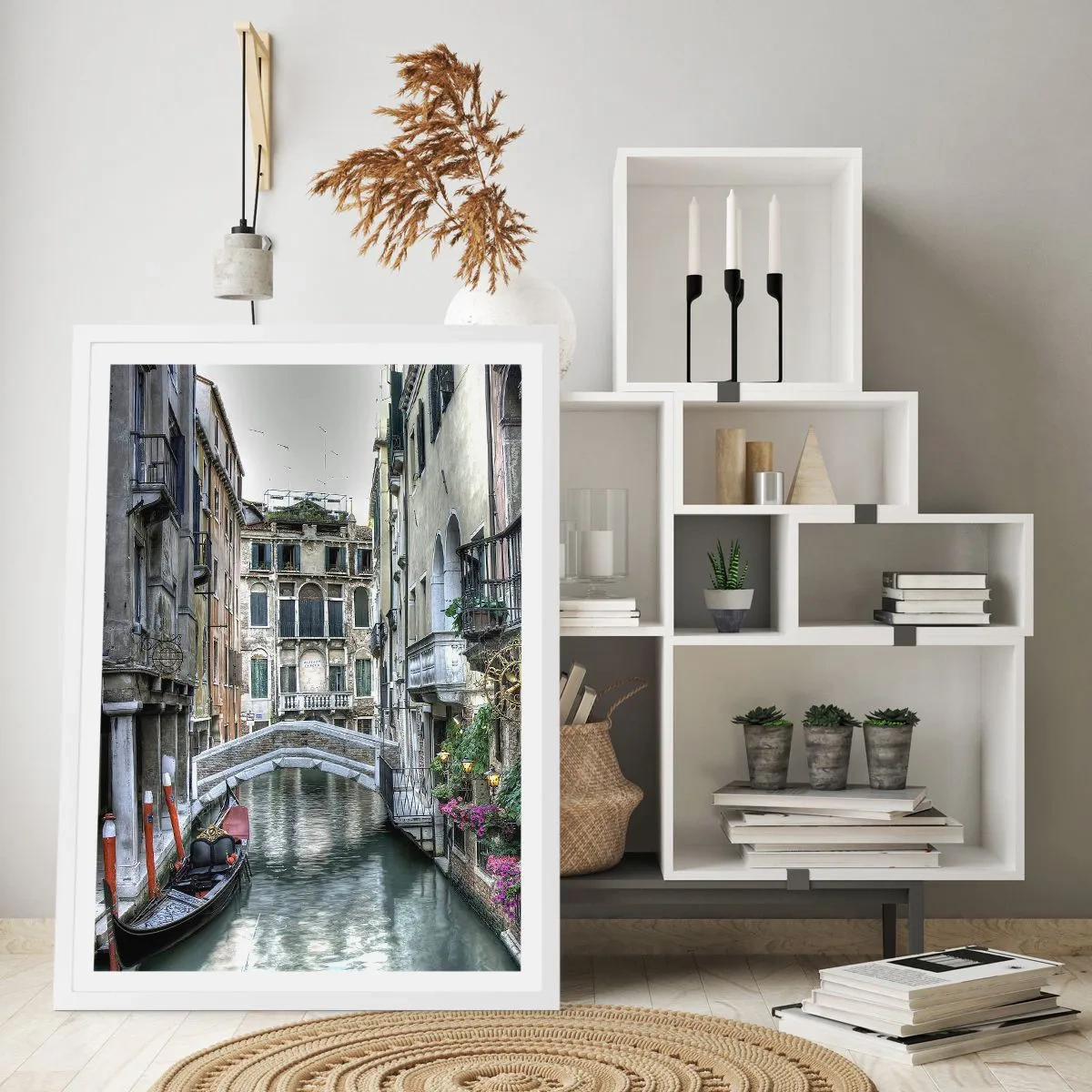 Poster in cornice bianca - Da secoli in silenziosa riflessione - 50x70 cm