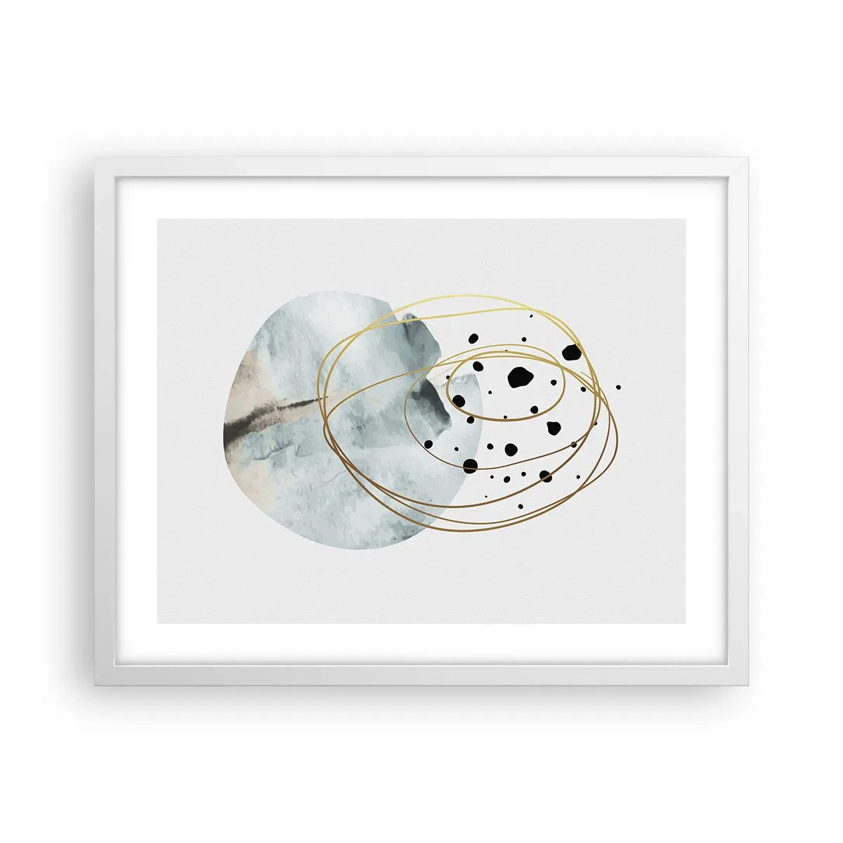 Poster in cornice bianca - Nell'abbraccio dello spazio - 50x40 cm