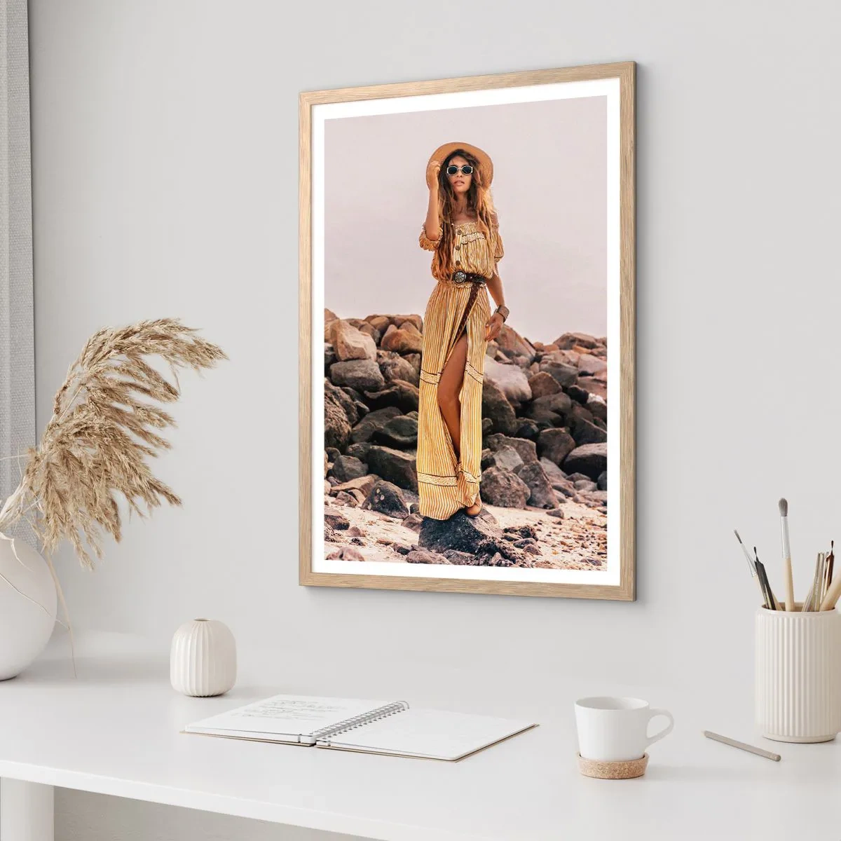 Poster in cornice rovere chiaro - La magia delle pietre - 30x40 cm