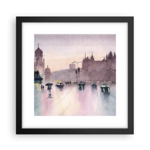 Poster in cornice nera - Nella nebbia piovigginosa - 30x30 cm