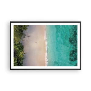 Poster in cornice nera - Spiaggia del paradiso - 91x61 cm