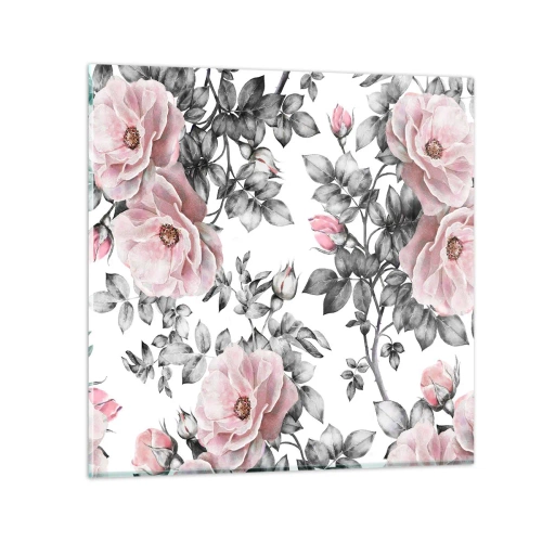 Quadro su vetro - Perdersi tra le rose - 40x40 cm
