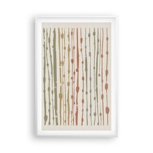 Poster in cornice bianca - La notazione musicale dei colori - 61x91 cm