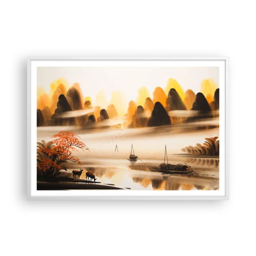 Poster in cornice bianca - Oltre l'Estremo Oriente - 100x70 cm