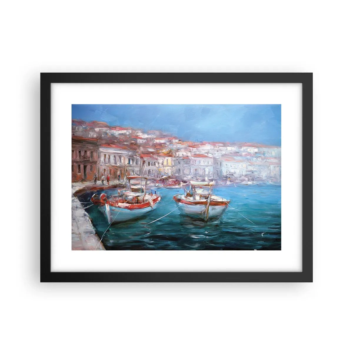 Poster in cornice nera - Golfo italiano - 40x30 cm