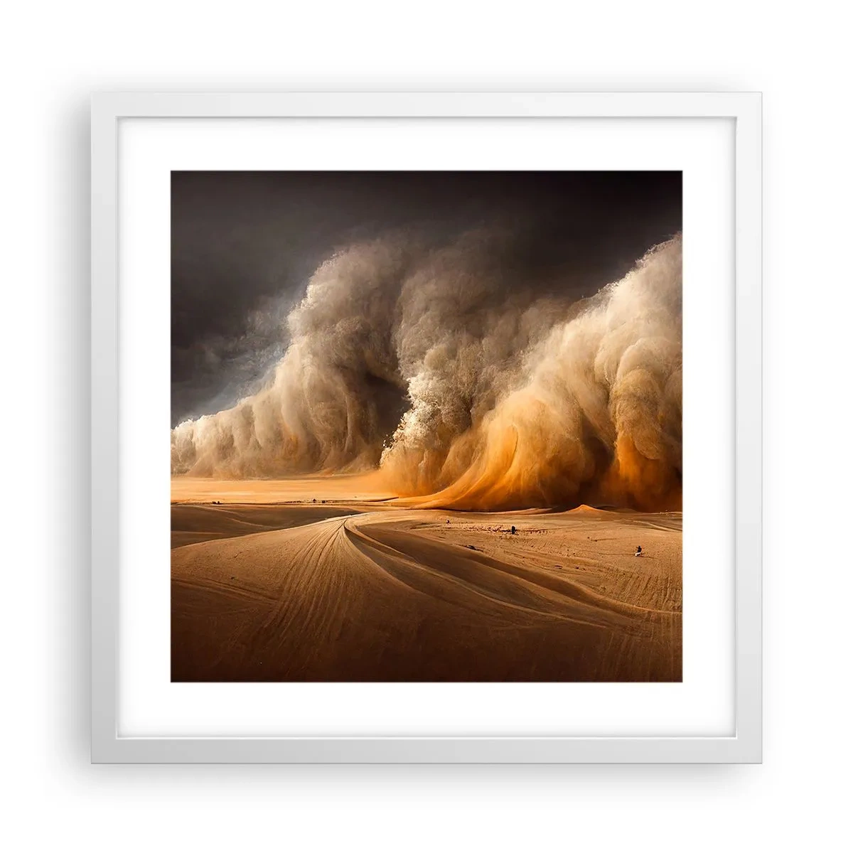 Poster in cornice bianca - L'ira del deserto - 40x40 cm