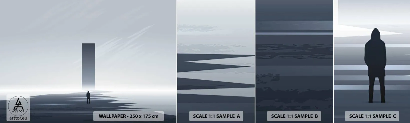 Campione Di Fotomurale Standard Eco - Opportunità o minaccia? - Minimalismo, Moderno, Solitudine - 100x30 cm