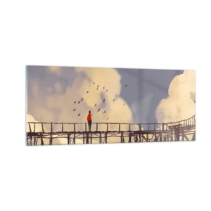 Quadro su vetro - Nostalgia del cielo - 100x40 cm