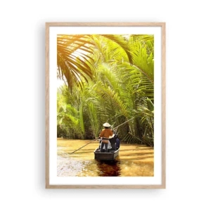 Poster in cornice rovere chiaro - Tunnel di palme - 50x70 cm