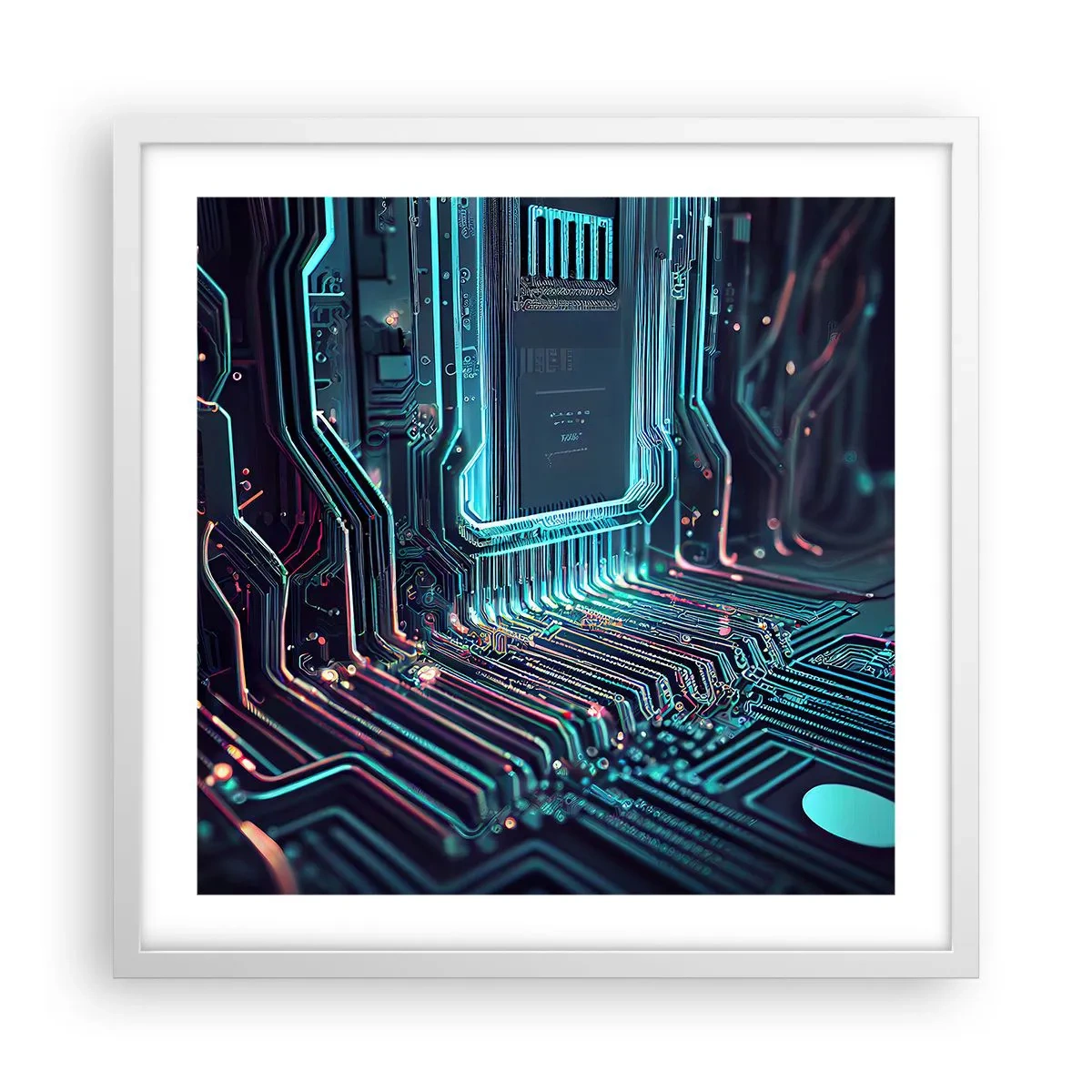 Poster in cornice bianca - Sto pensando qualcosa... - 50x50 cm