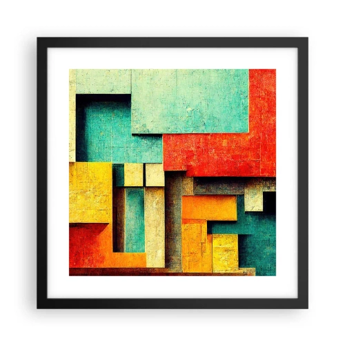 Poster in cornice nera - Il festival degli angoli retti - 40x40 cm