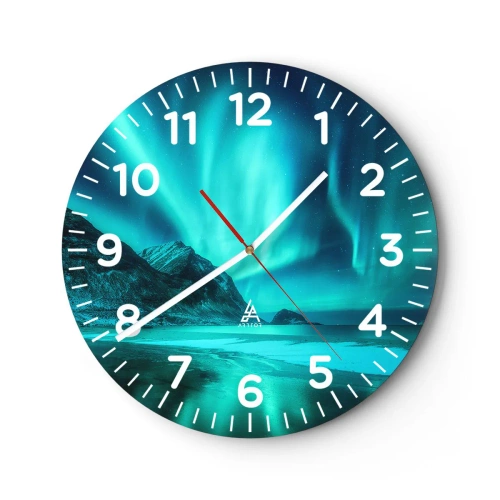 Orologio da parete - Orologio in Vetro - Miracolo del Nord - 40x40 cm