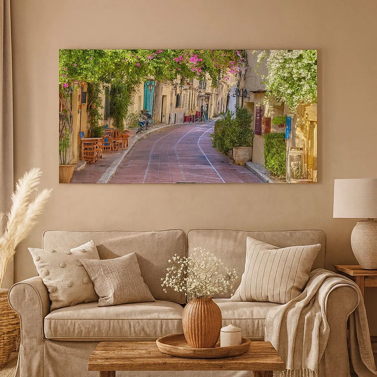 Quadro su tela - Stampe su Tela - Angolo fiorito - 100x40 cm