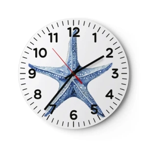 Orologio da parete - Orologio in Vetro - Stella marina - 30x30 cm