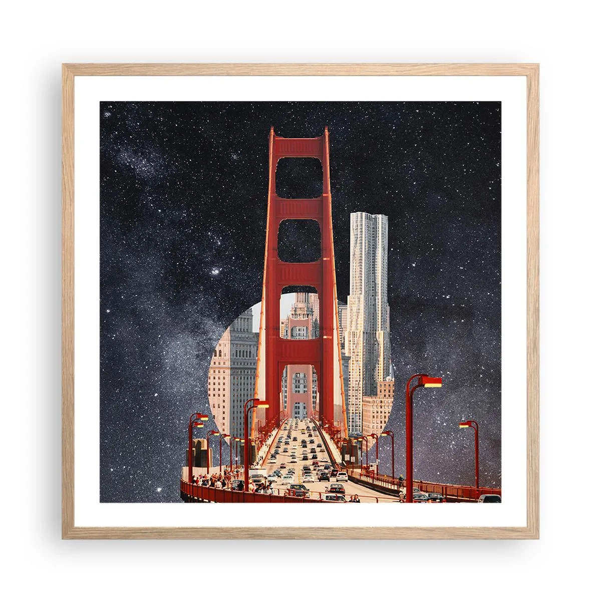 Poster in cornice rovere chiaro - Sempre al centro - 60x60 cm