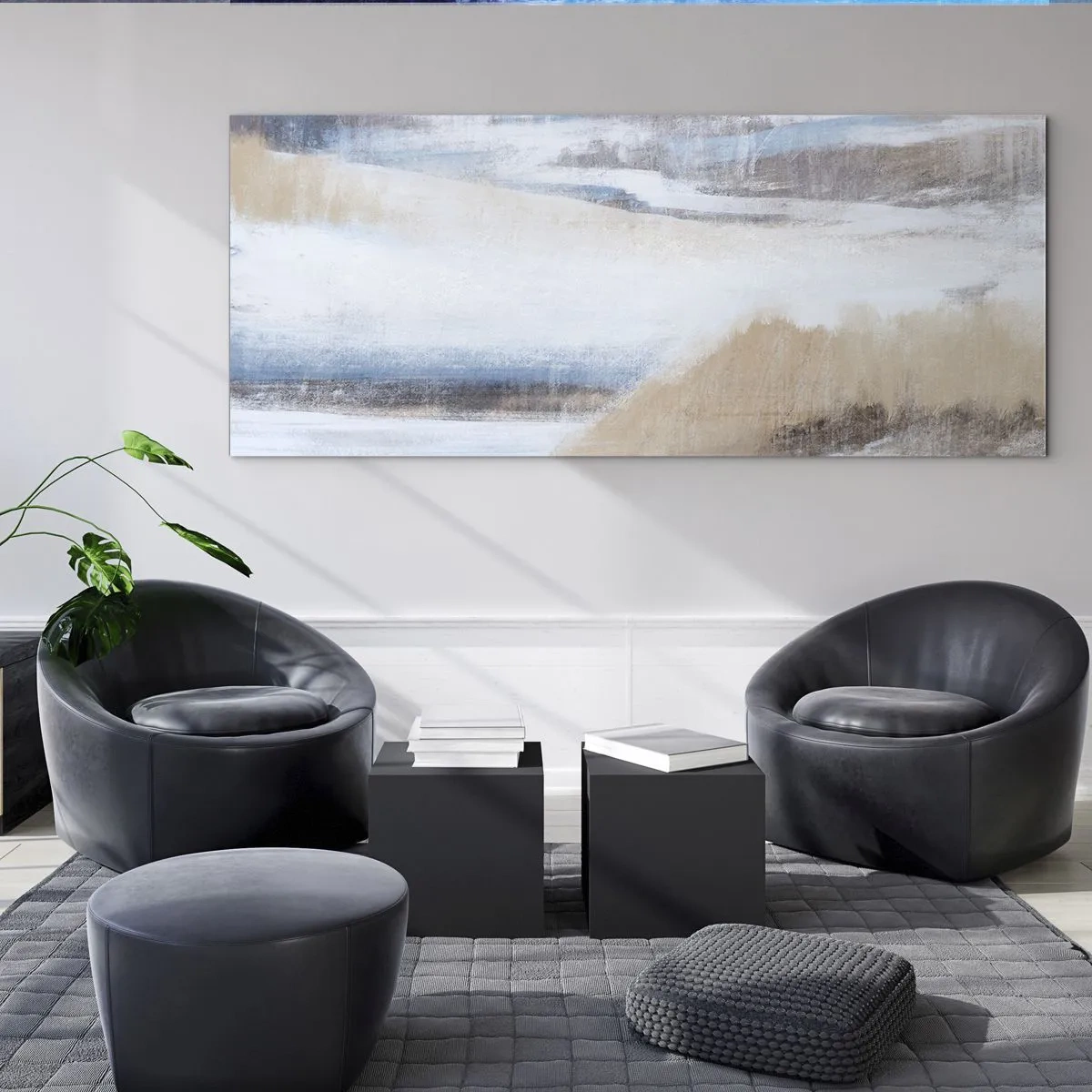 Quadro su vetro - Composizione invernale - 100x40 cm