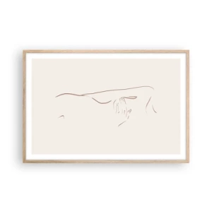 Poster in cornice rovere chiaro - La forma del desiderio - 91x61 cm