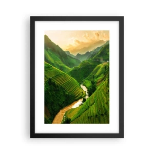 Poster in cornice nera - Valle del Vietnam - 30x40 cm