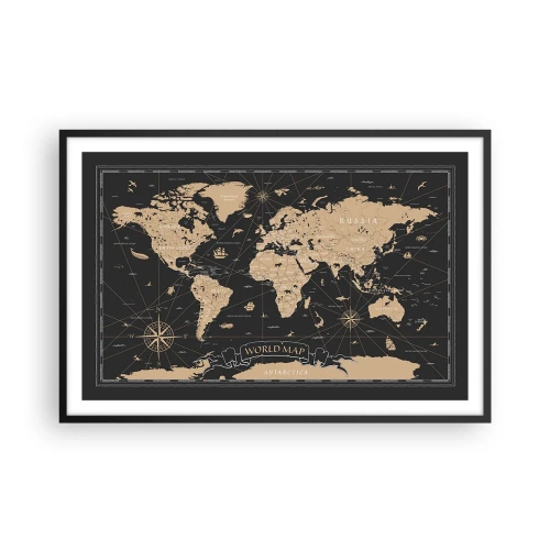 Poster in cornice nera - I confini del mio mondo - 91x61 cm