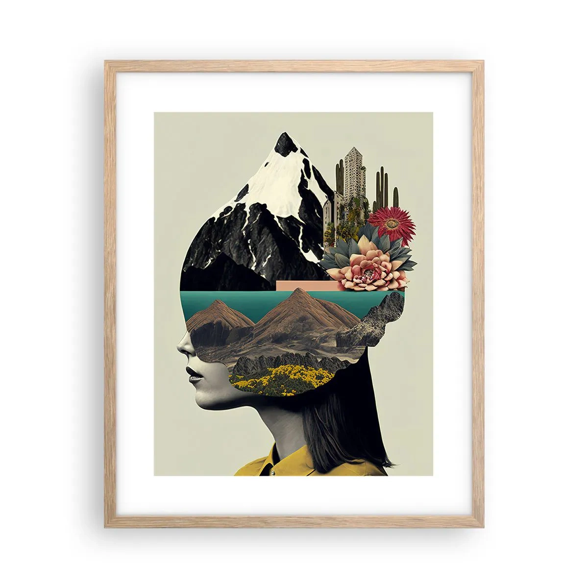 Poster in cornice rovere chiaro - La donna è sempre un mistero - 40x50 cm