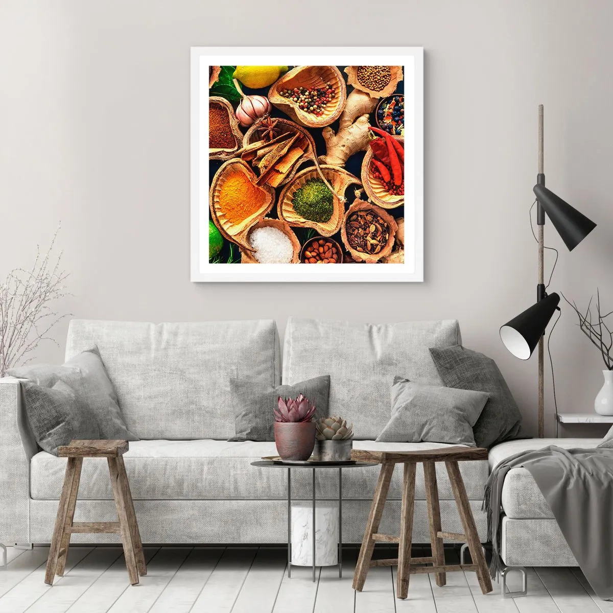 Poster in cornice bianca - Prendi quello che vuoi - 40x40 cm