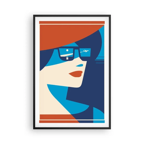 Poster in cornice nera - Viaggio di vacanze - 61x91 cm