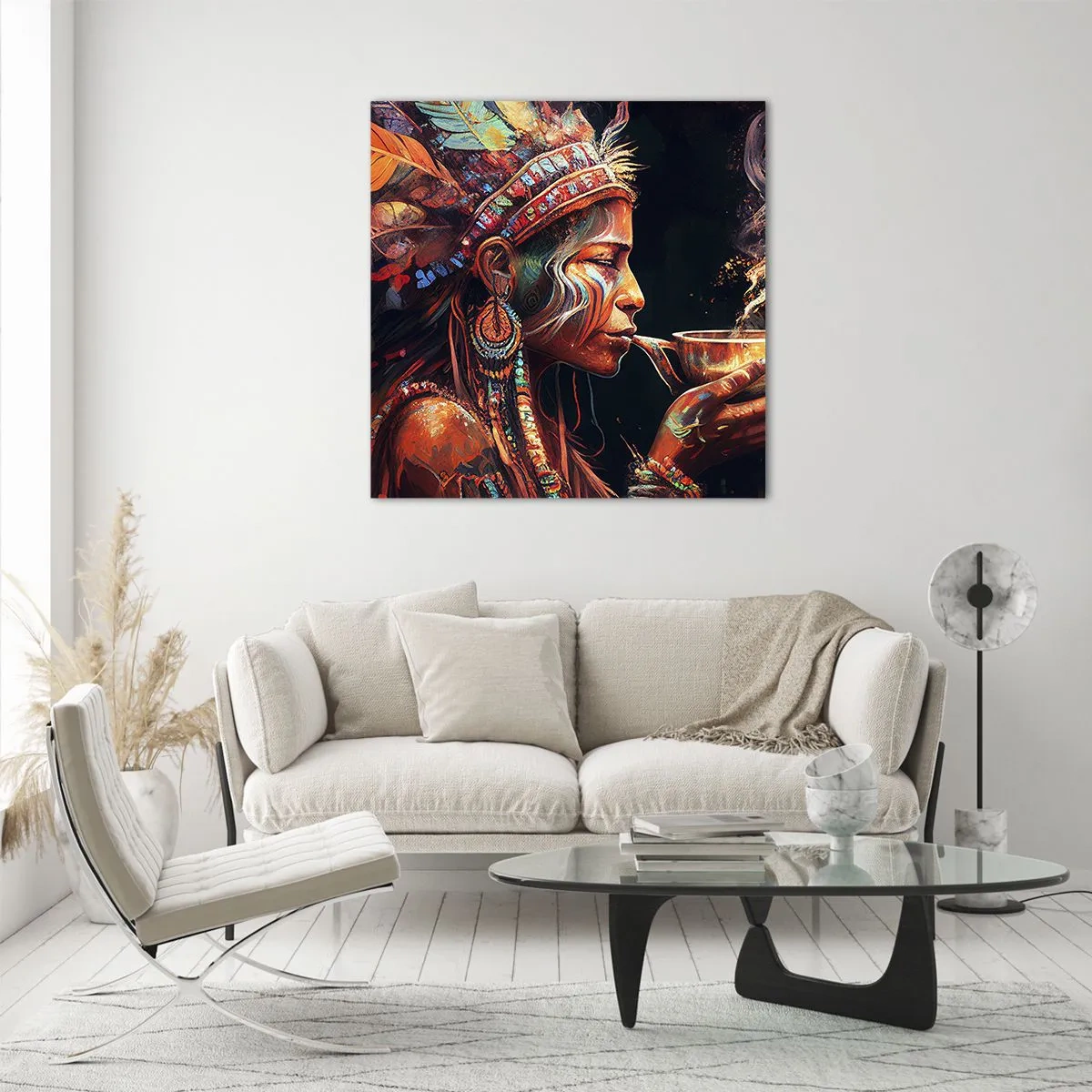 Quadro su vetro - Rituale magico - 30x30 cm