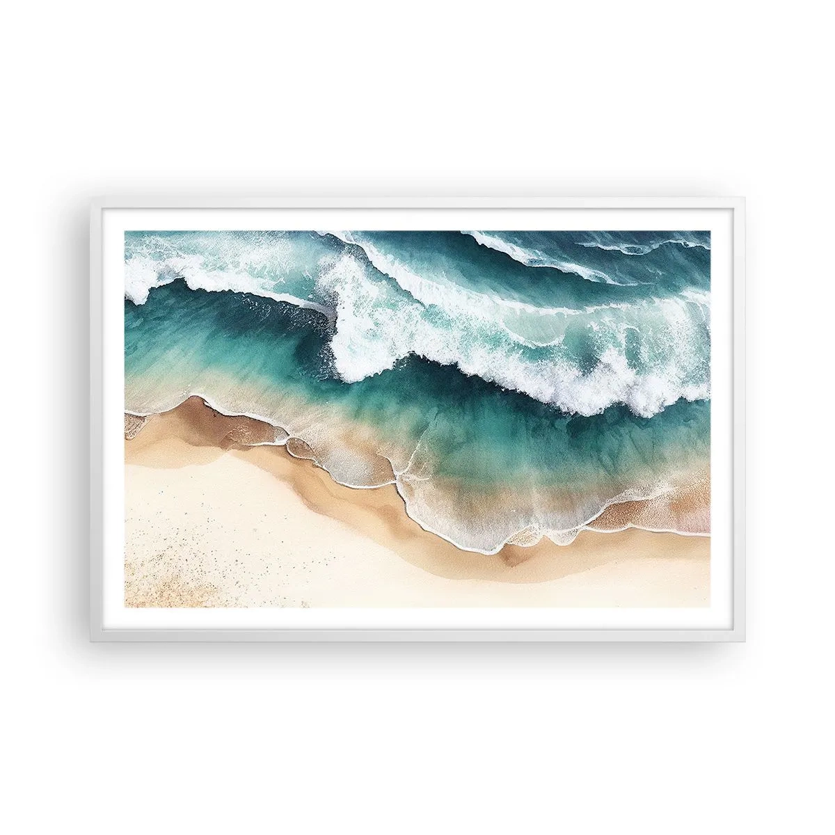 Poster in cornice bianca - L'eterno incontro - 91x61 cm