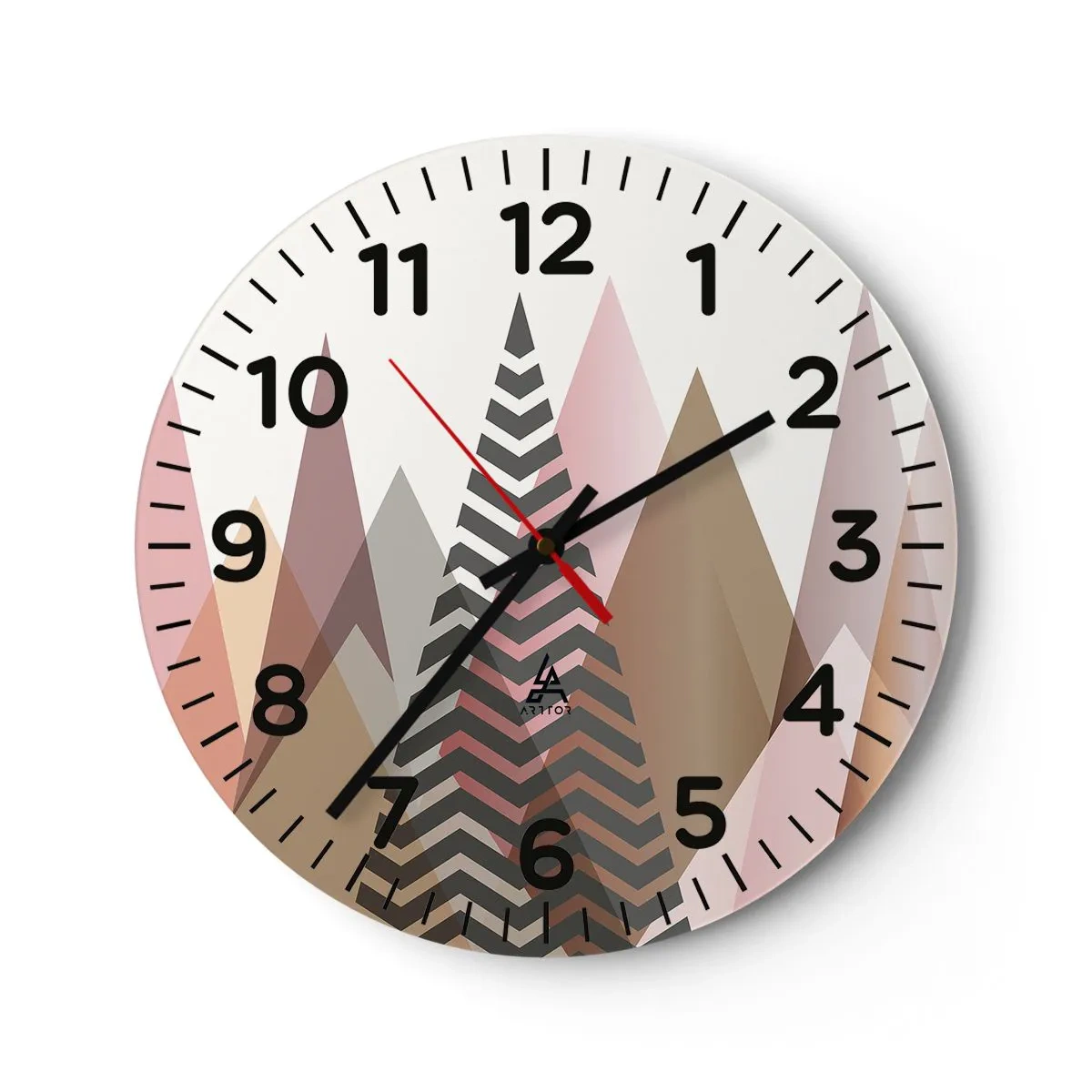 Orologio da parete - Orologio in Vetro - Vista piramidale - 40x40 cm
