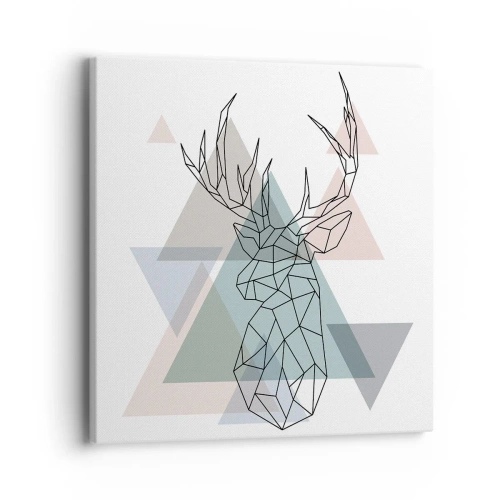 Quadro su tela - Stampe su Tela - Nel bosco geometrico - 40x40 cm