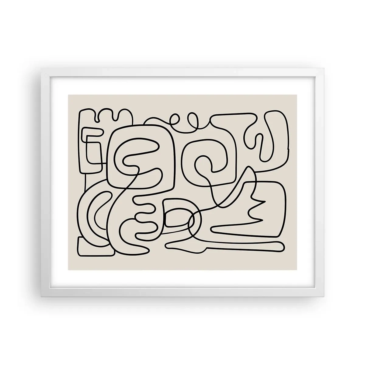 Poster in cornice bianca - Segui il percorso - 50x40 cm