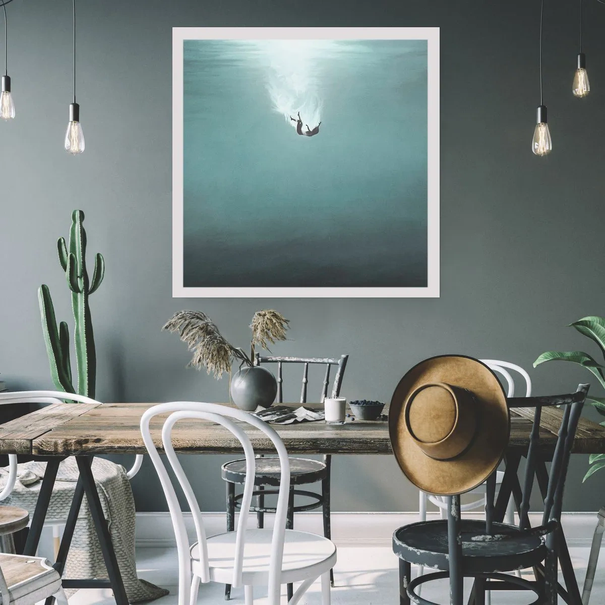 Poster - Nell'abbraccio dell'oceano - 50x50 cm