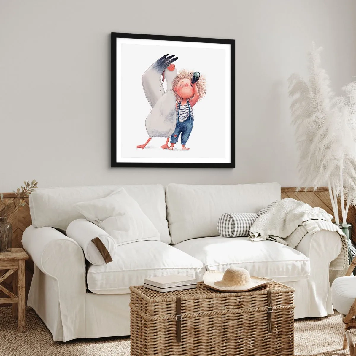 Poster in cornice nera - Il progetto di un grande viaggio - 40x40 cm