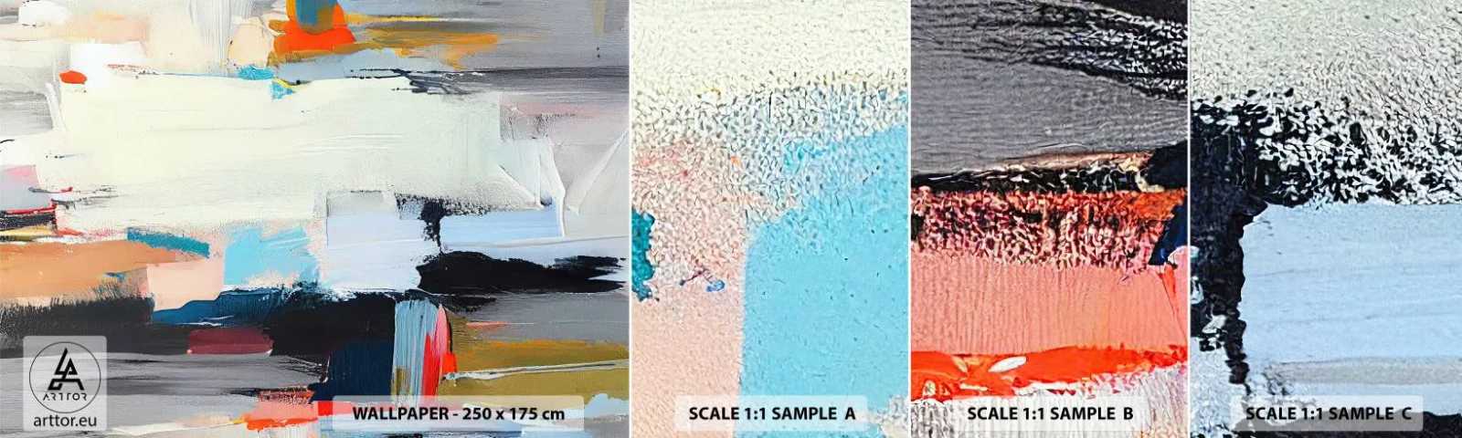 Campione di Fotomurale Adesivo Deluxe Sticker - C'è una logica? - Moderno, Vernici, Minimalista - 100x30 cm