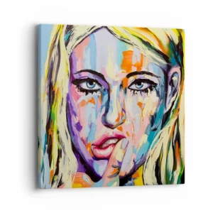 Quadro su tela - Stampe su Tela - Guardala dritto negli occhi - 40x40 cm